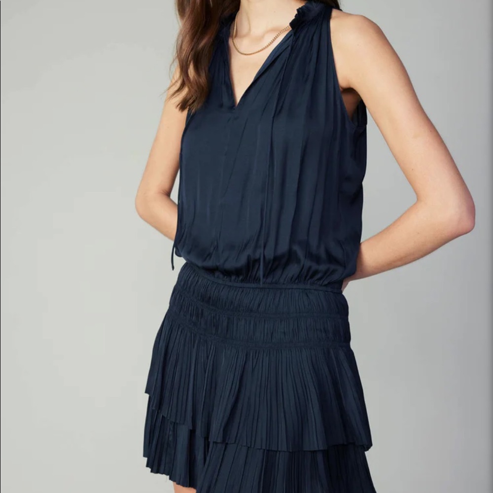 Current air navy pleated dress. Size small. Barely worn